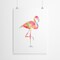 Watercolor Flamingo by Lisa Nohren  Poster Art Print - Americanflat